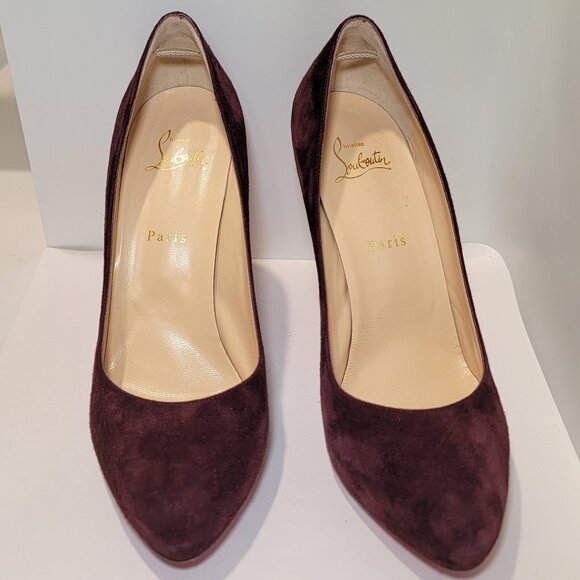 Christian Louboutin purple suede pumps size 40 used from the realreal - Picture 7 of 17